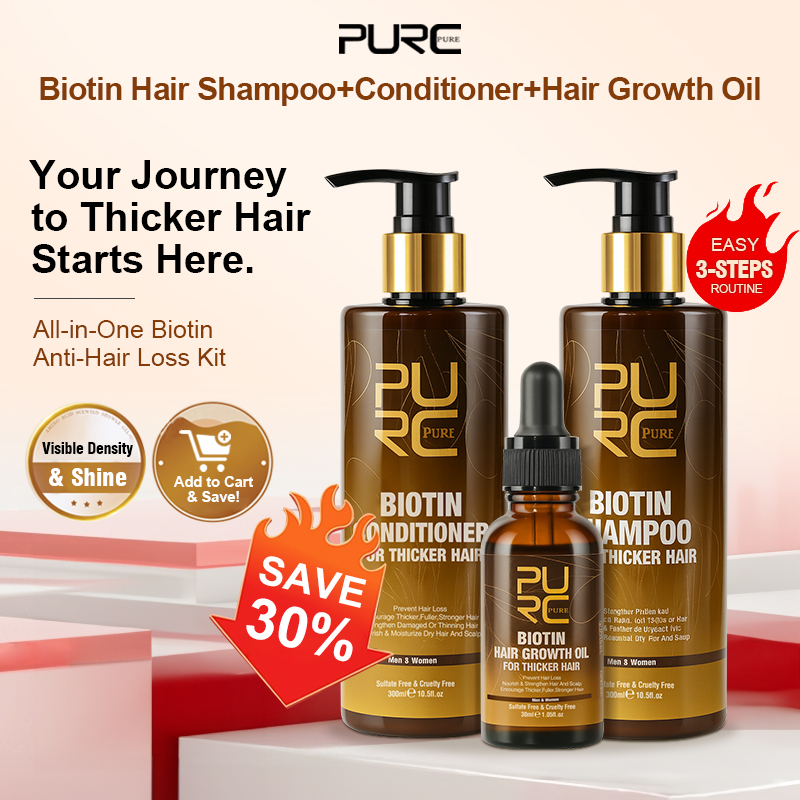 Hair Care Keratin Treatment - PURC Biotin Saç Büyüme Yağı Şampuanı