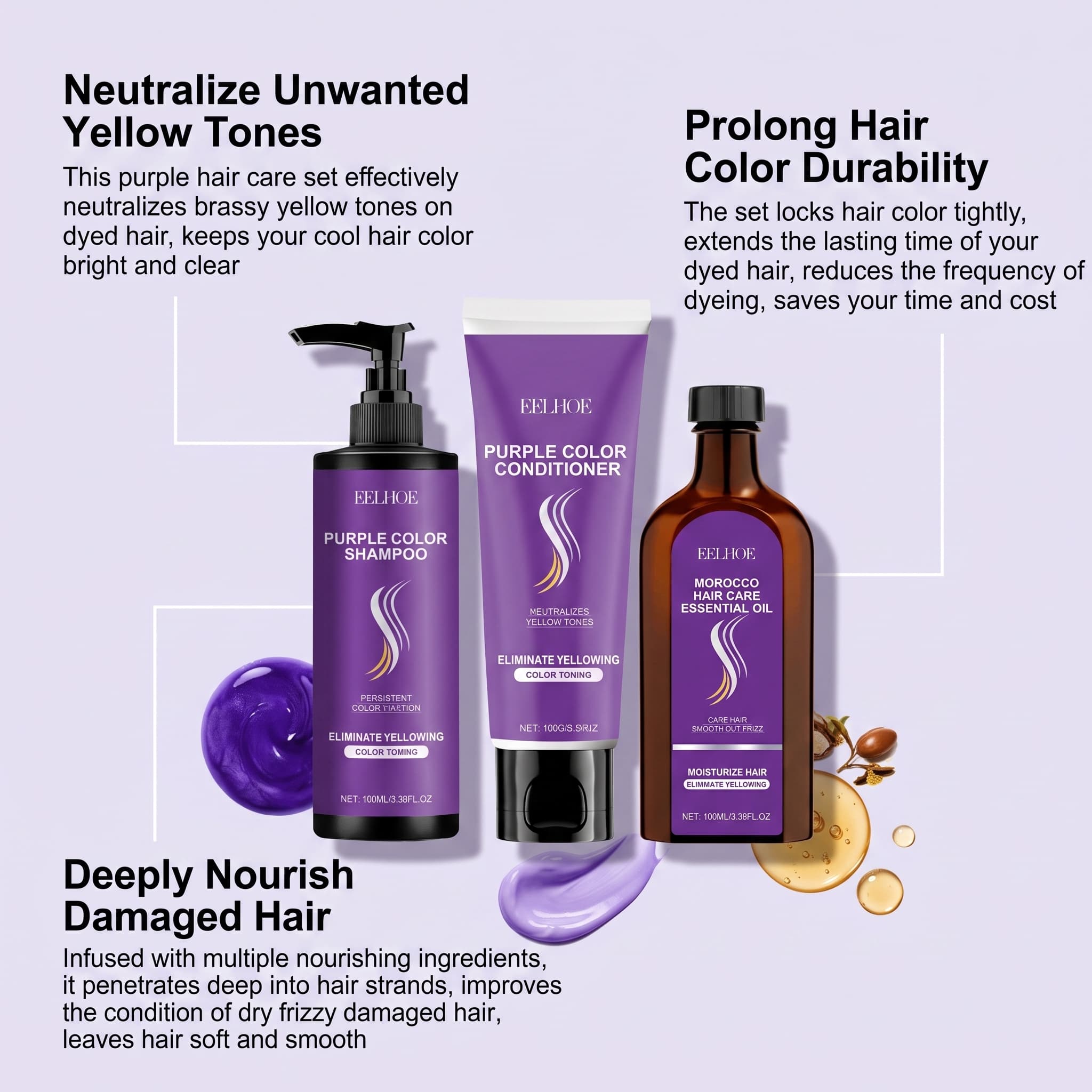 Mor Şampuan Seti, Saç Kremi, S - Hair Care Set incelemesi ve fiyatı